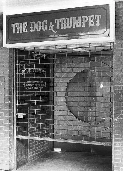 Exterior view of the Dog and Trumpet pub in Hertford Street, Coventry. March 1983