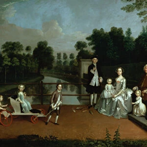 A Family Group on a Terrace in a Garden, 1749