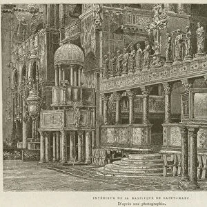 Interieur De La Basilique De Saint-Marc (engraving)