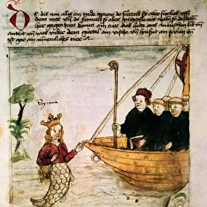 St. Brendan and a siren, from the German translation of