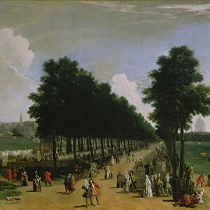 View of the Mall and St. Jamess Park (oil on canvas)