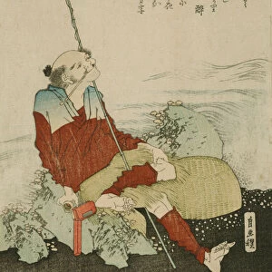 Self-Portrait as a Fisherman, Japan, 1835. Creator: Hokusai